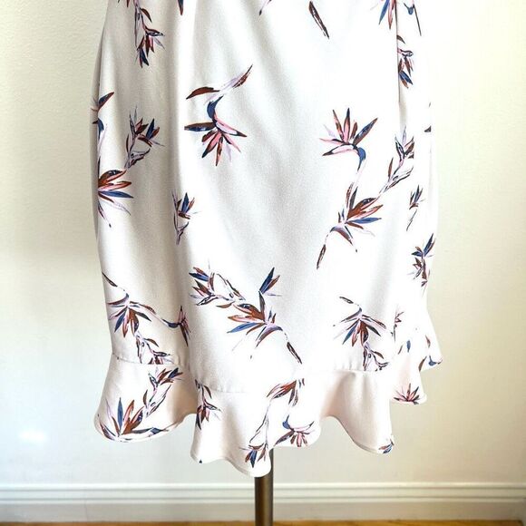 Stylestalker Penny Mini Wrap Dress Off White Bird of Paradise Print Size Small - Picture 11 of 15
